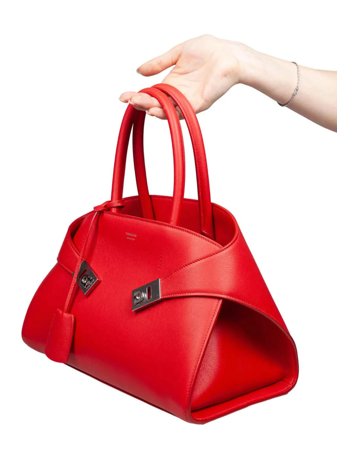 Borsa A Mano Hug Th S In Pelle Colore Rosso