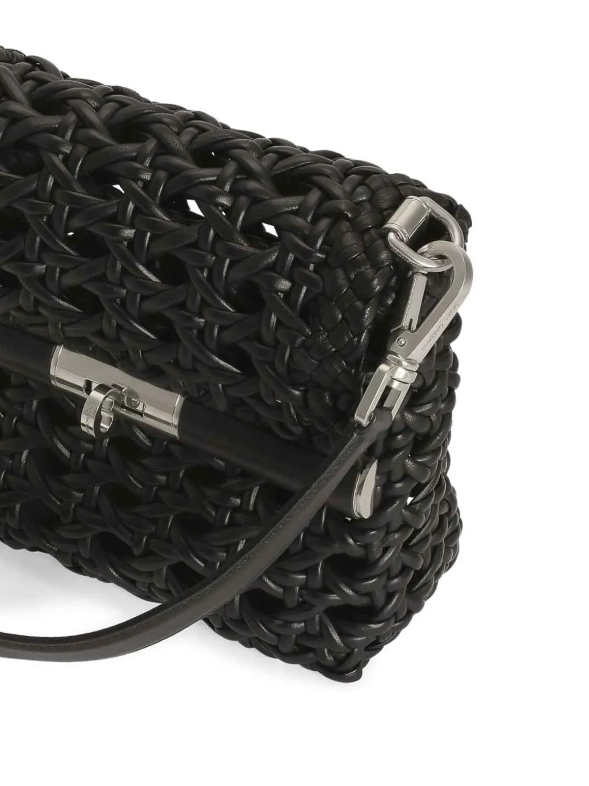 Borsa A Spalla Con Effetto Traforato