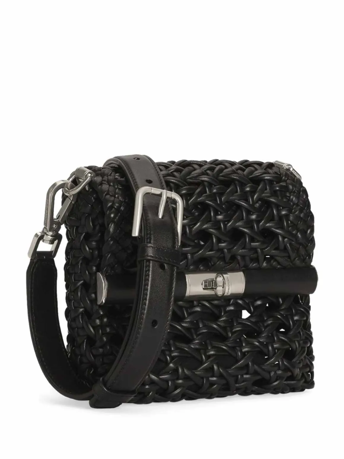 Borsa A Spalla Con Effetto Traforato