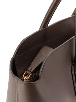 Borsa A Spalla In Pelle Con Logo