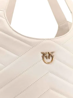 Borsa A Spalla In Pelle Impunturata