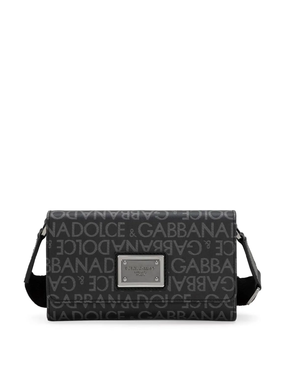 Borsa a tracolla con logo all-over
