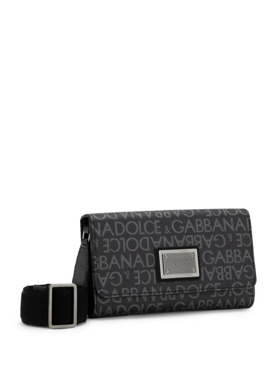 Borsa a tracolla con logo all-over
