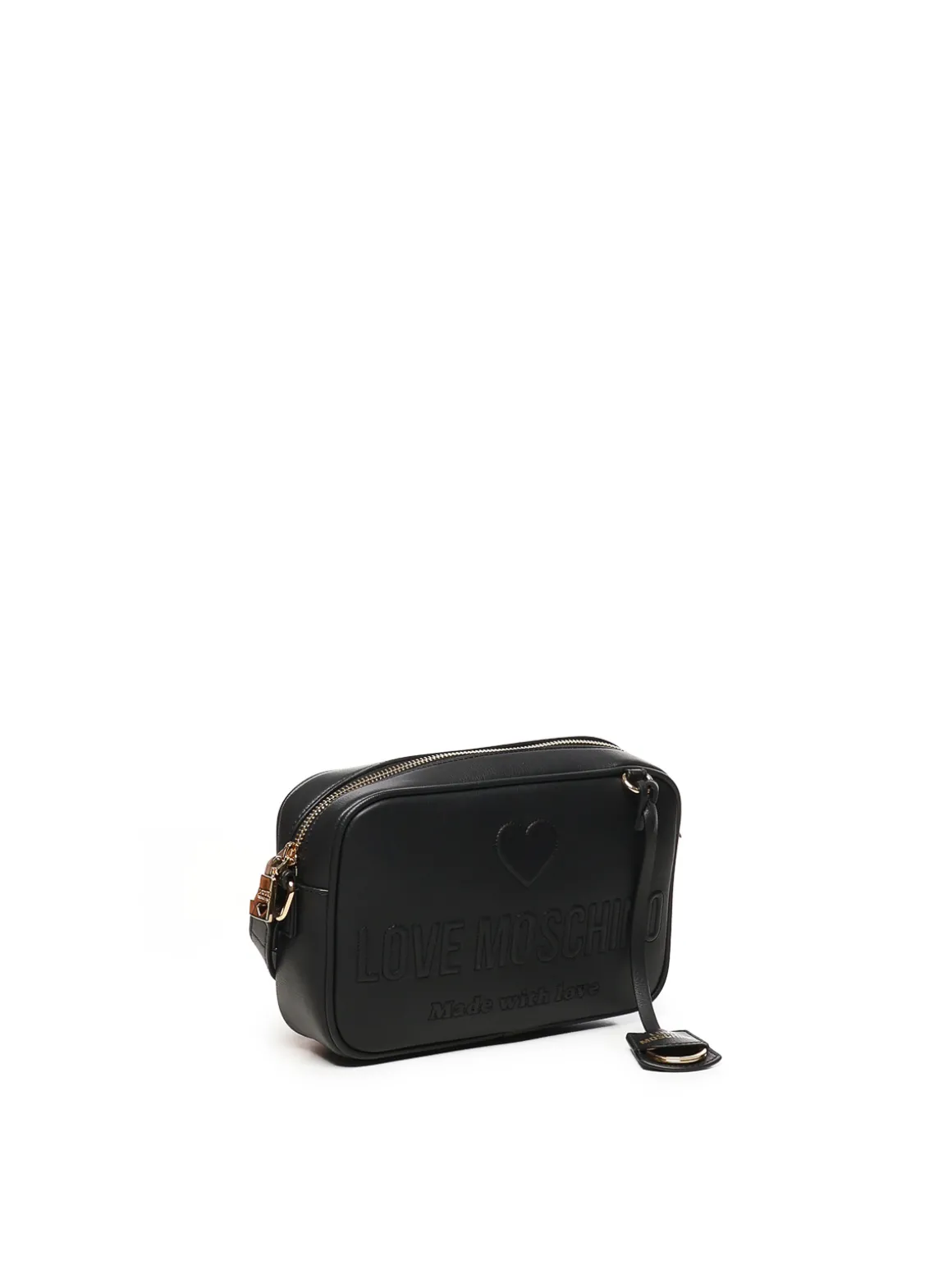 Borsa a tracolla con logo in rilievo