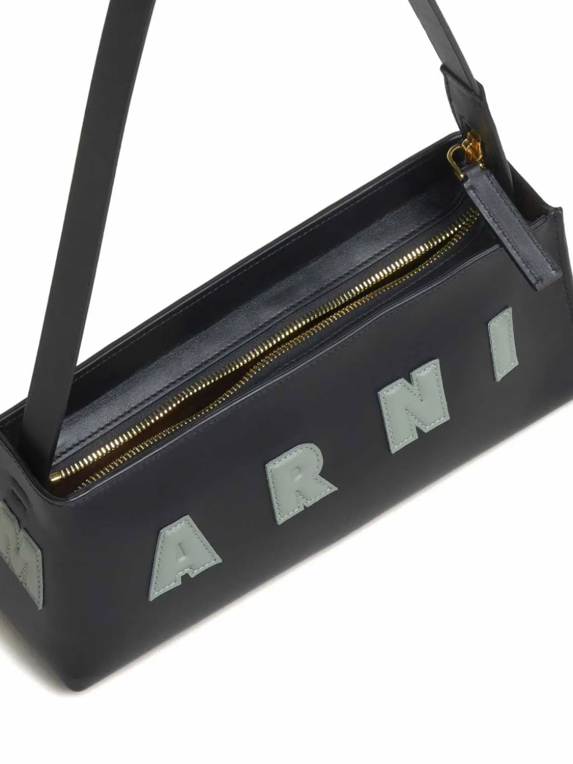 Borsa a tracolla di vitello nero
