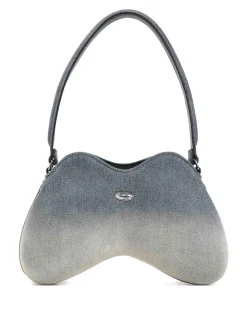 Borsa a tracolla in denim a doppia d