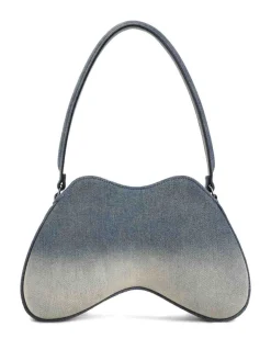 Borsa a tracolla in denim a doppia d