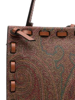 Borsa a tracolla in pelle di vitello marrone