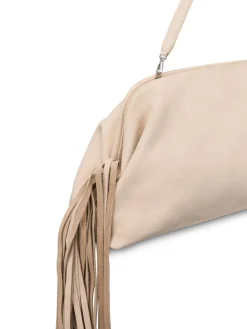 Borsa a tracolla in pelle di vitello beige