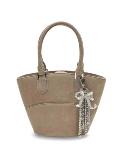 Borsa A Tracolla In Suede Con Charms