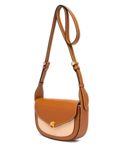 Borsa A Tracolla Isa In Pelle Con Flap