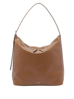Borsa a tracolla marrone vera