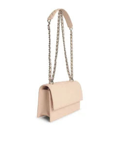 Borsa a traversa in pelle rosa fiammeggiante