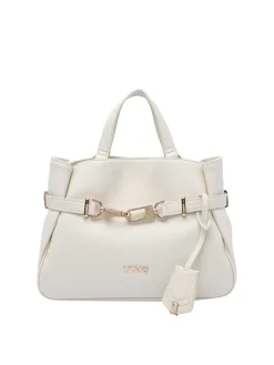 Borsa del logo bianco