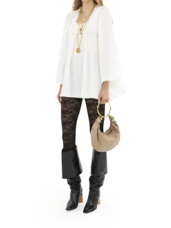 Borsa hobo con bracciale in pelle granato