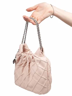 Borsa Hobo Fleming Mini In Pelle Colore Rosa