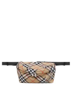 Borsa in nylon con motivo check vintage