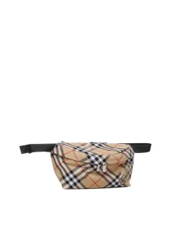 Borsa in nylon con motivo check vintage