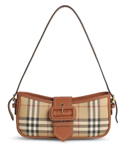 Borsa in pelle beige con imbracatura