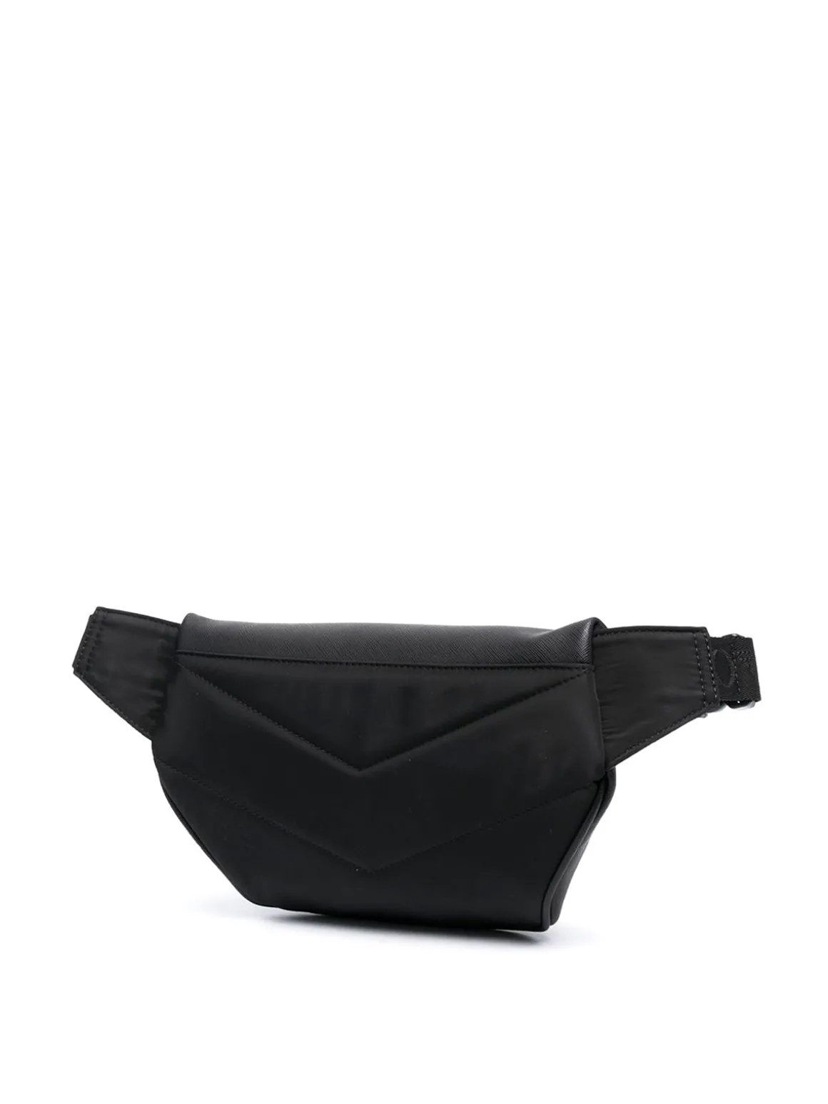 Borsa in pelle con placca logo