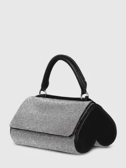 Borsa mini white crush con decorazione