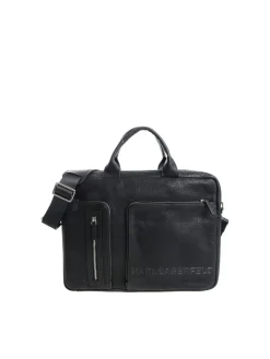 Borsa nera con logo 3D