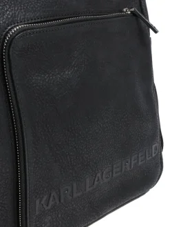 Borsa nera con logo 3D