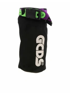 Borsa nera con stampa logo gommata