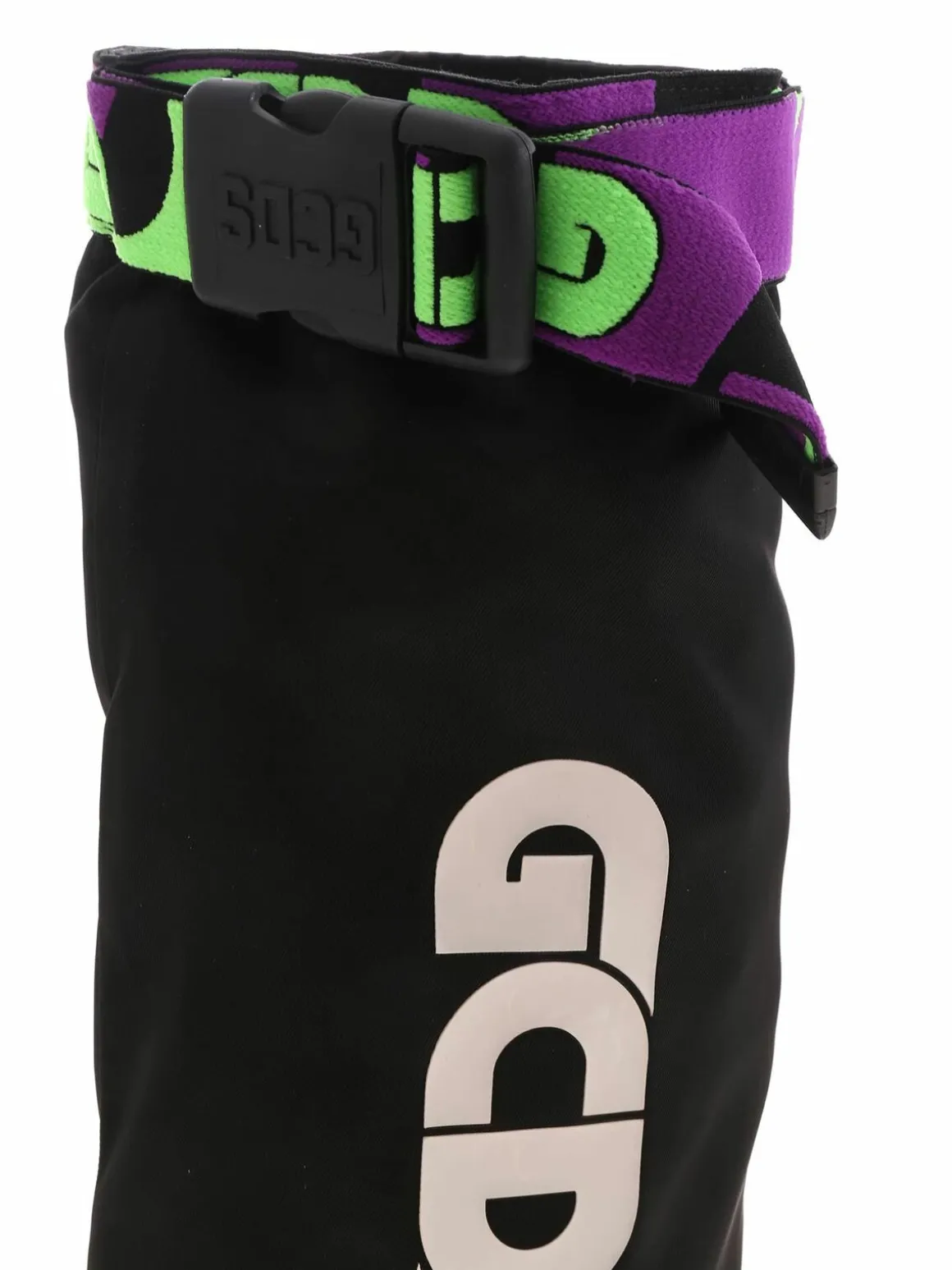 Borsa nera con stampa logo gommata