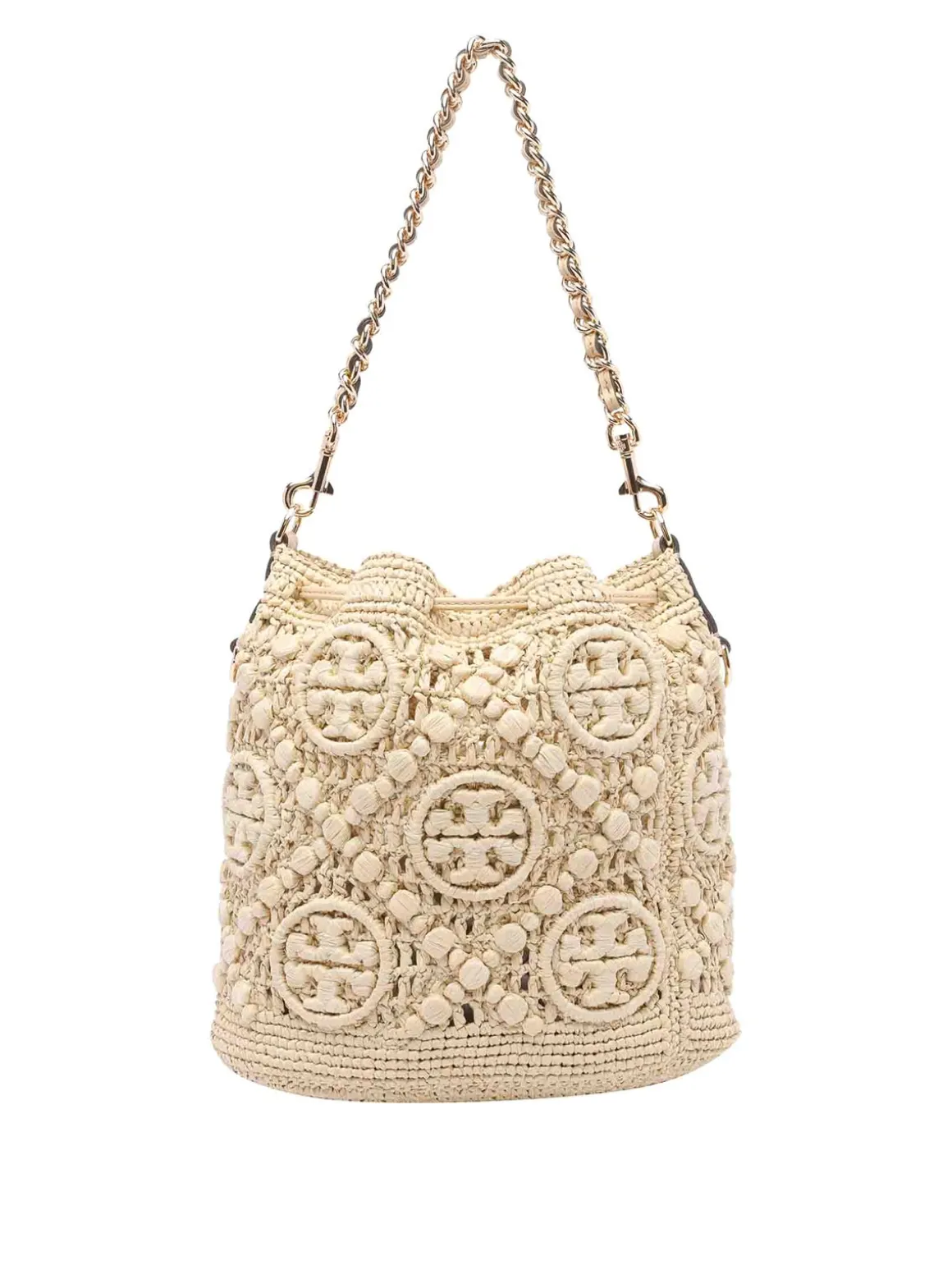 Borsa per secchio T-monogramma naturale