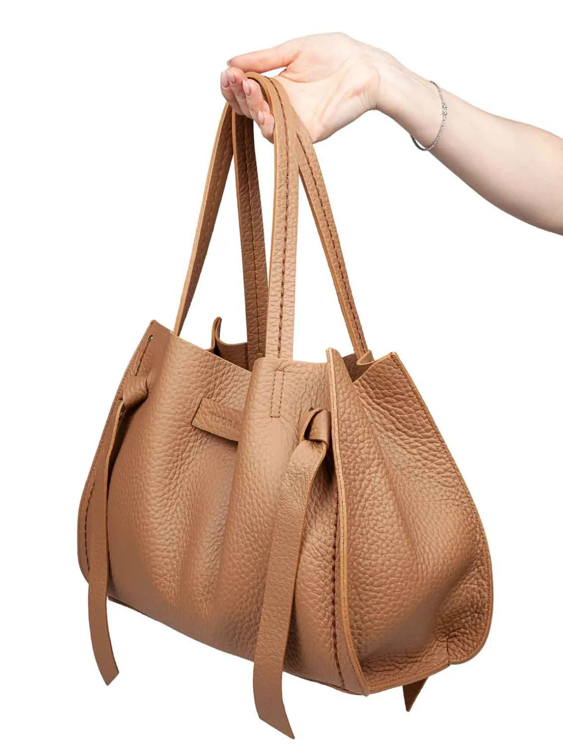Borsa Shopping Vittoria Santorini In Pelle