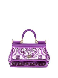 Borsa Sicily Piccola Con Ricamo Maiolica