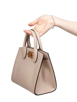 Borsa Studio Box In Pelle Martellata