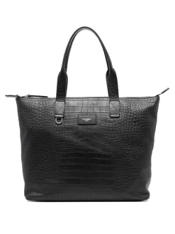 Borsa Tote Con Effetto Coccodrillo