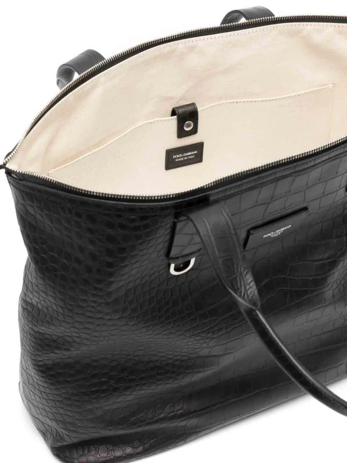 Borsa Tote Con Effetto Coccodrillo