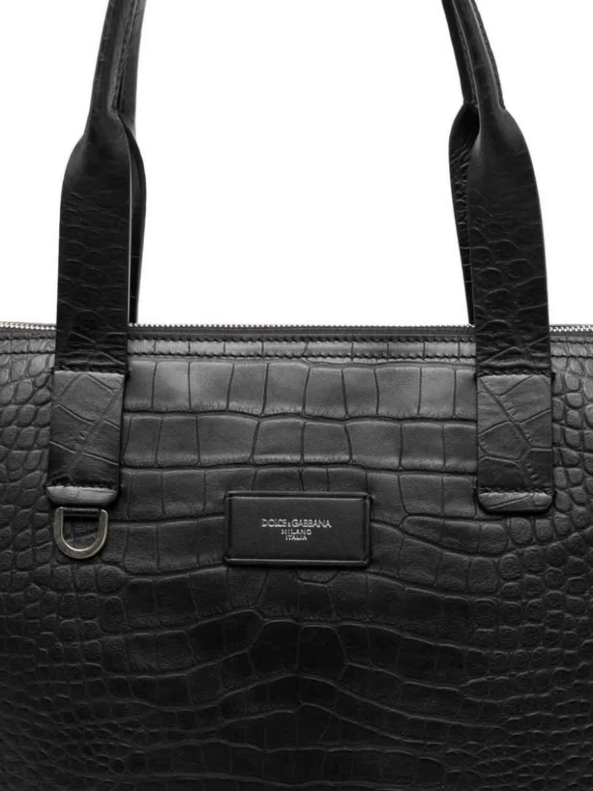Borsa Tote Con Effetto Coccodrillo