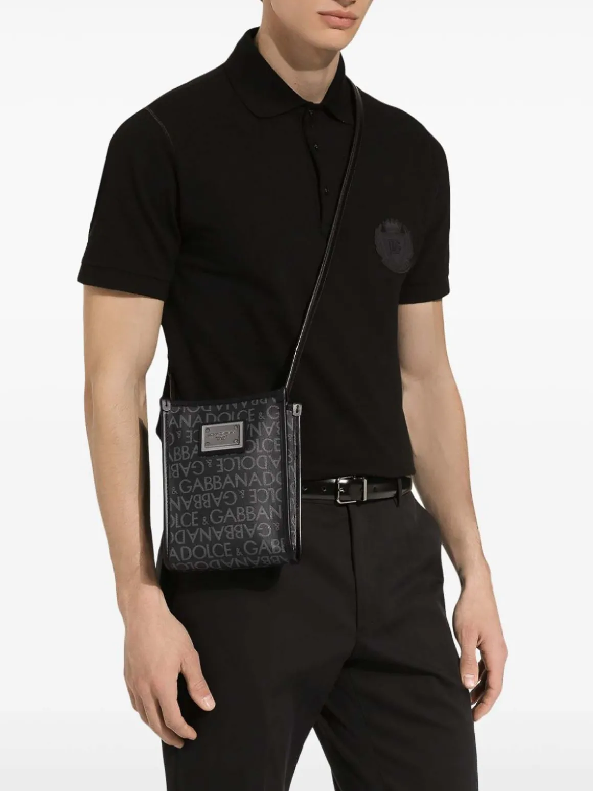 Borsa tote con logo all-over