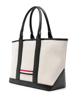 Borsa tote con righe RWB