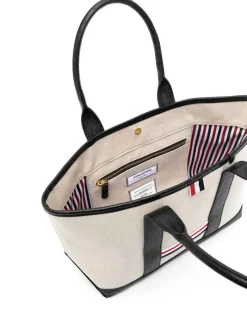 Borsa tote con righe RWB