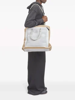 Borsa tote glam slam con stampa trompe loeil