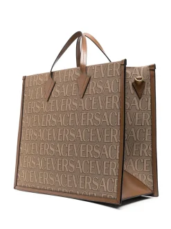 Borsa tote grande con logo all over