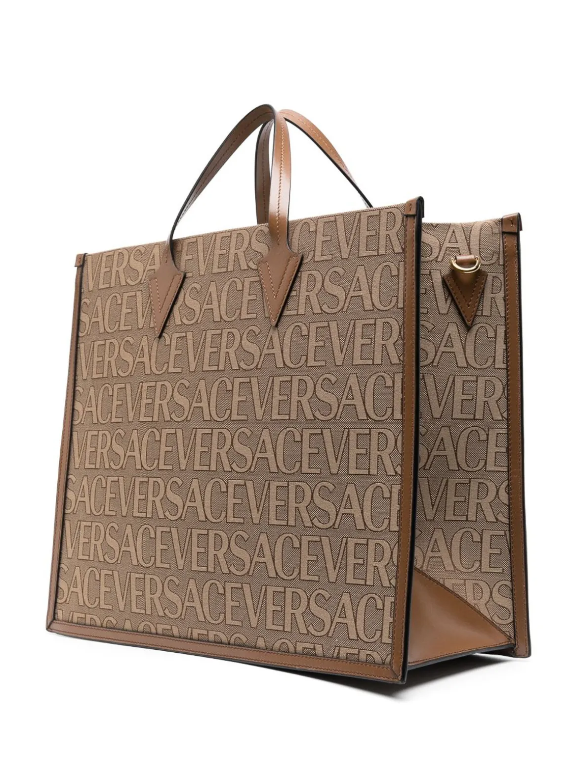 Borsa tote grande con logo all over