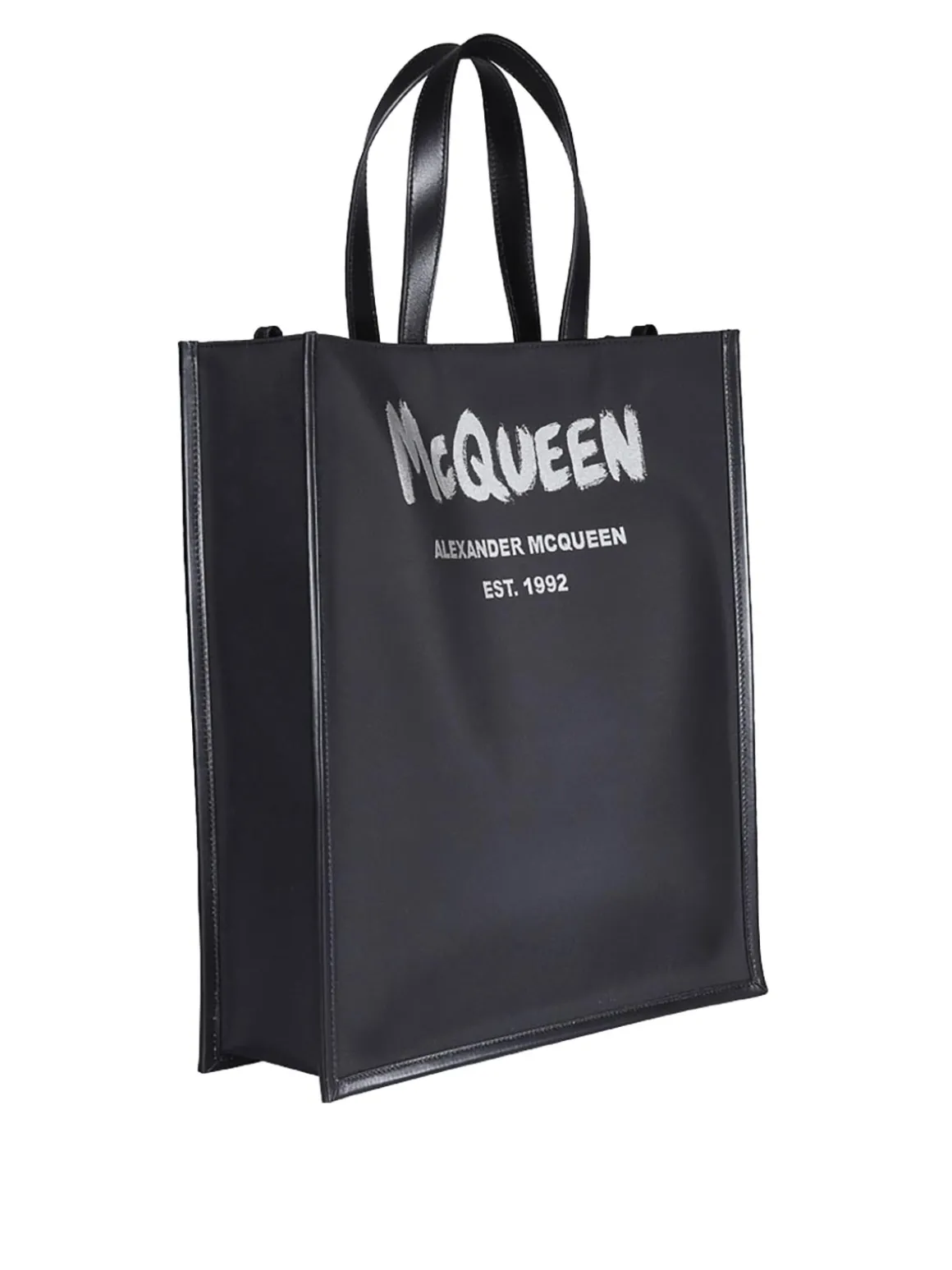 Borsa tote in pelle nera