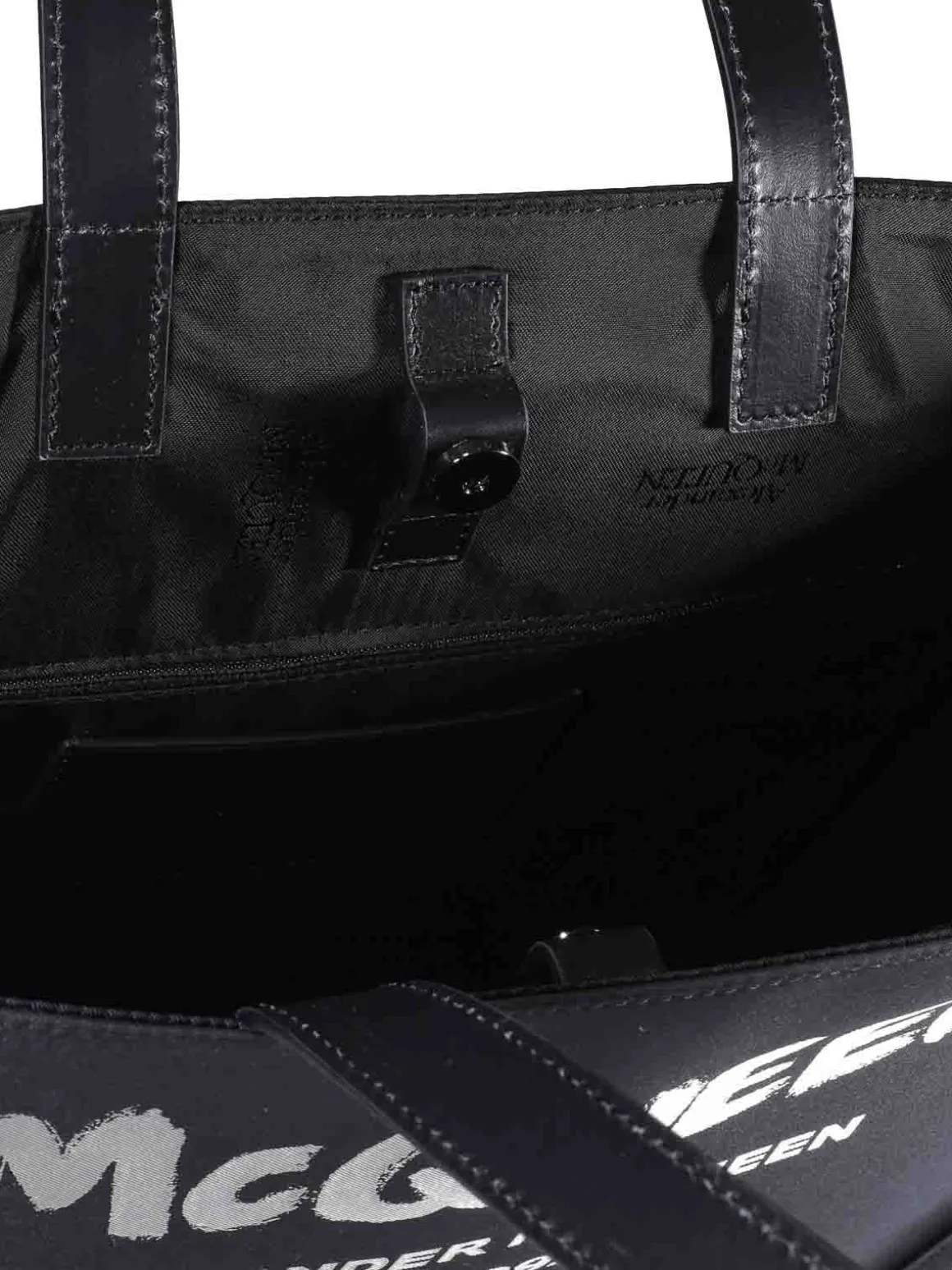 Borsa tote in pelle nera