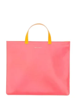 Borsa Tote in Pelle Super Fluo