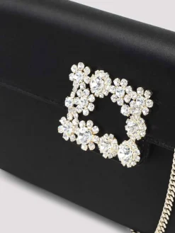 Borsetta con fibbia fiore a lembo della busta