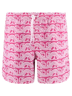 Boxer mare in nylon con logo all over