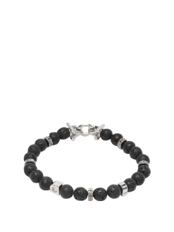 Bracciale con perline nere