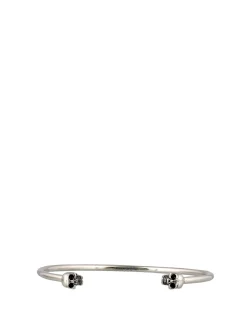 Bracciale in ottone Twin Skull