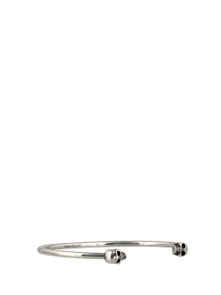 Bracciale in ottone Twin Skull